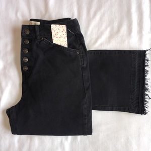 Free People Women’s Jeans with Frayed Hem